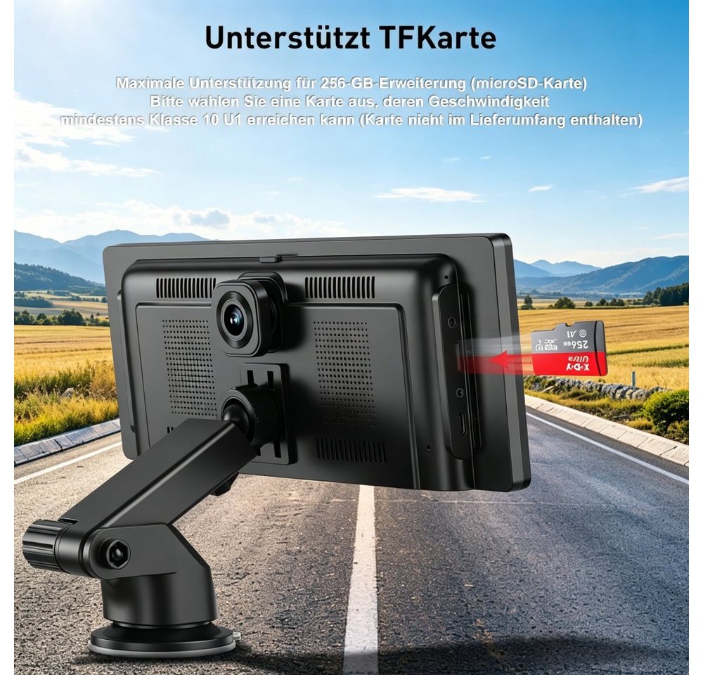 ESSGOO 4K 11.3'' Wireless Carplay Android Auto Dashcam mit Rückfahrkamera GPS Navigationsgerät (Apple Carplay Android Auto GPS Navi WIFI BT EQ) – Bild 5 von 5
