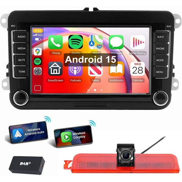 ESSGOO 7"/9" Für VW Caddy Life 2K Facelift Mit Rückfahrkamera Bremsleuchte Autoradio (RDS, Digitalradio (DAB), FM, AM, Apple Carplay Android Auto GPS Navi WIFI 