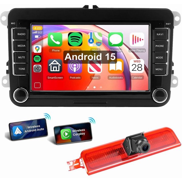 ESSGOO 7"/9" Für VW Caddy Life 2K Facelift Mit Rückfahrkamera Bremsleuchte Autoradio (RDS, Digitalradio (DAB), FM, AM, Apple Carplay Android Auto GPS Navi WIFI 