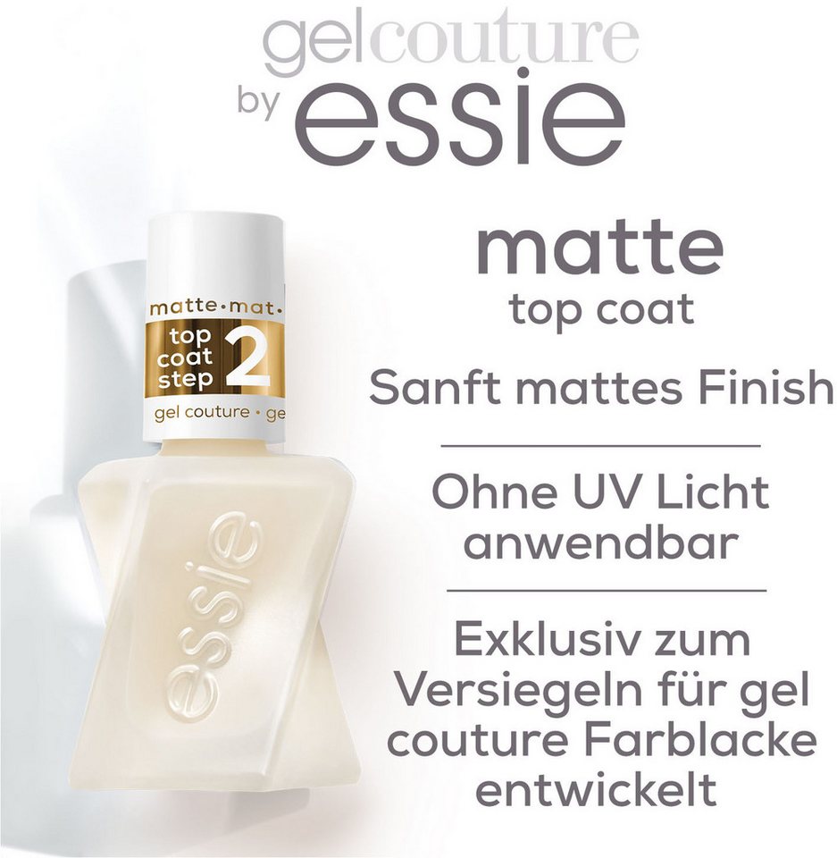 essie Überlack GEL COUTURE, mattes Gel-Finish ohne UV-Licht – Bild 3 von 5
