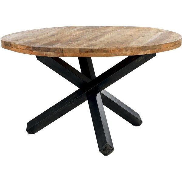 Esstisch Esstisch, AUGUSTO, Metall, Braun, Ø 130 cm