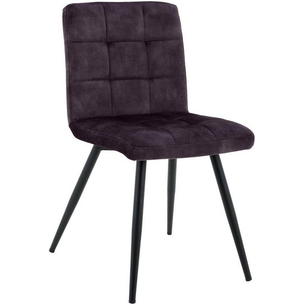 LC Home Esszimmerstuhl LC Home Barnet Esszimmerstuhl Samt schwarz 47x58,5x82,5cm