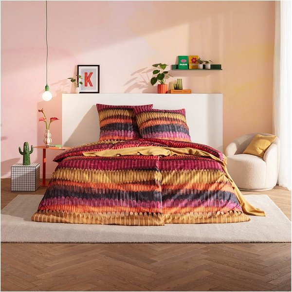 Estella Bettwäsche Dawn, Satin, 2 teilig, Gefertigt aus 100% Baumwolle.