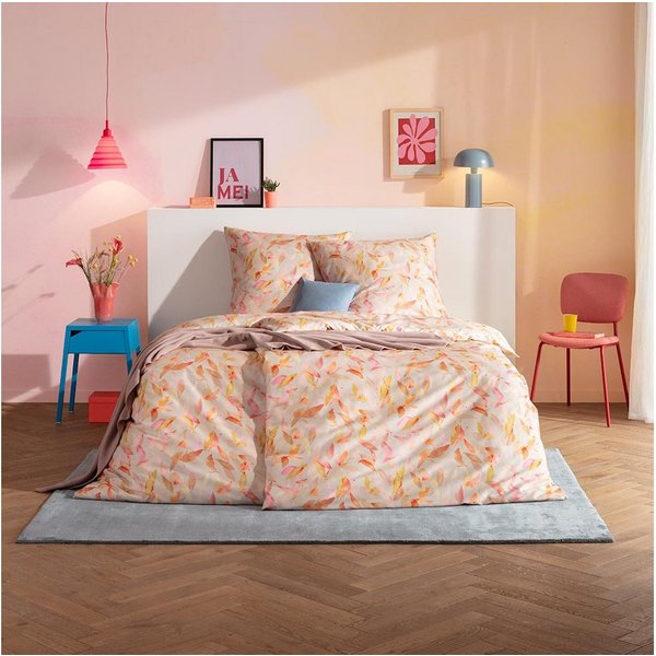 Estella Bettwäsche Tabby, Satin, 2 teilig, Gefertigt aus 100% Baumwolle.