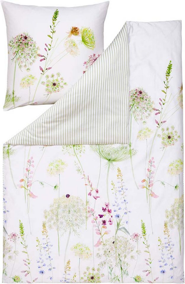 Estella Wendebettwäsche Meadow, Satin, 3 teilig, Der anschmiegsame und atmungsaktive Stoff aus Mako-Satin. – Bild 2 von 2