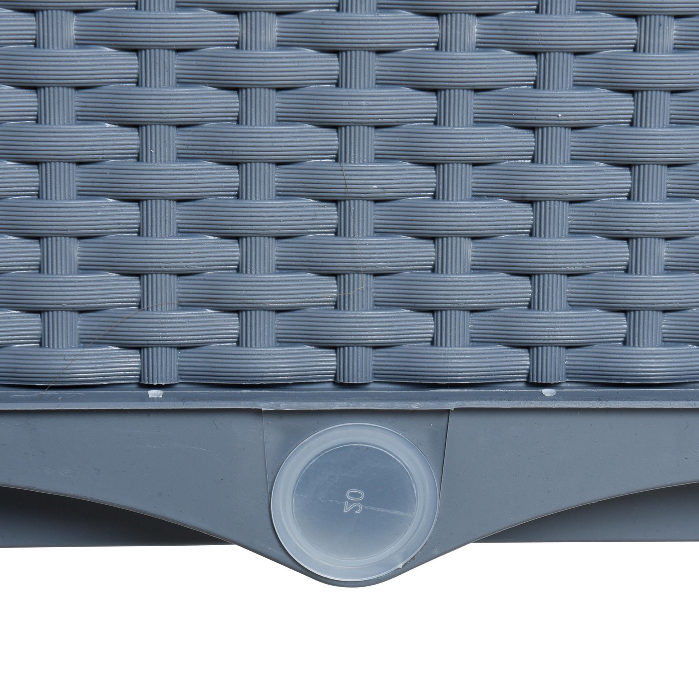 ESTEXO Hochbeet Blumenbeet Gemüsebeet 40x40x44 cm Pflanzbeet Polyrattan Grau – Bild 4 von 5