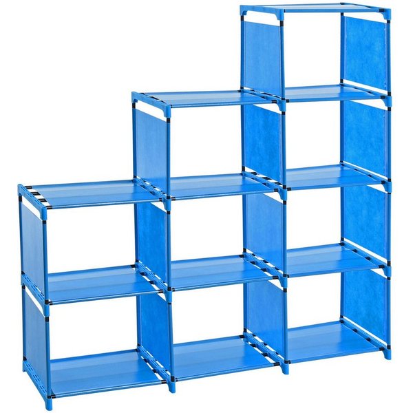 ESTEXO Regal Bücherregal Standregal Stufenregal Treppenregal Wandregal 9 Fächer B
