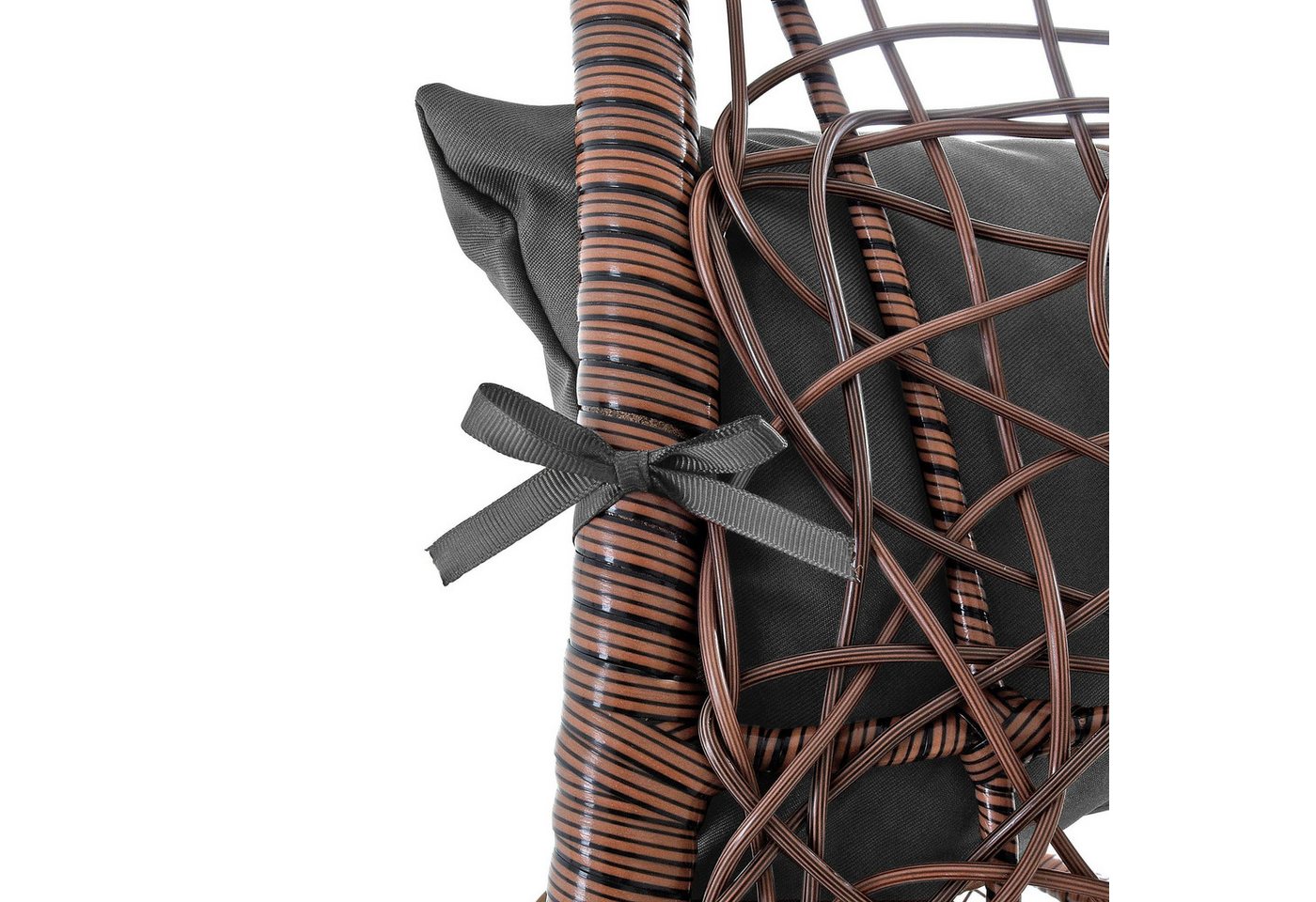 ESTEXO Sessel Hängesessel Polyrattan Hängekorb mit Gestell Hängestuhl Hängeschauke – Bild 4 von 5