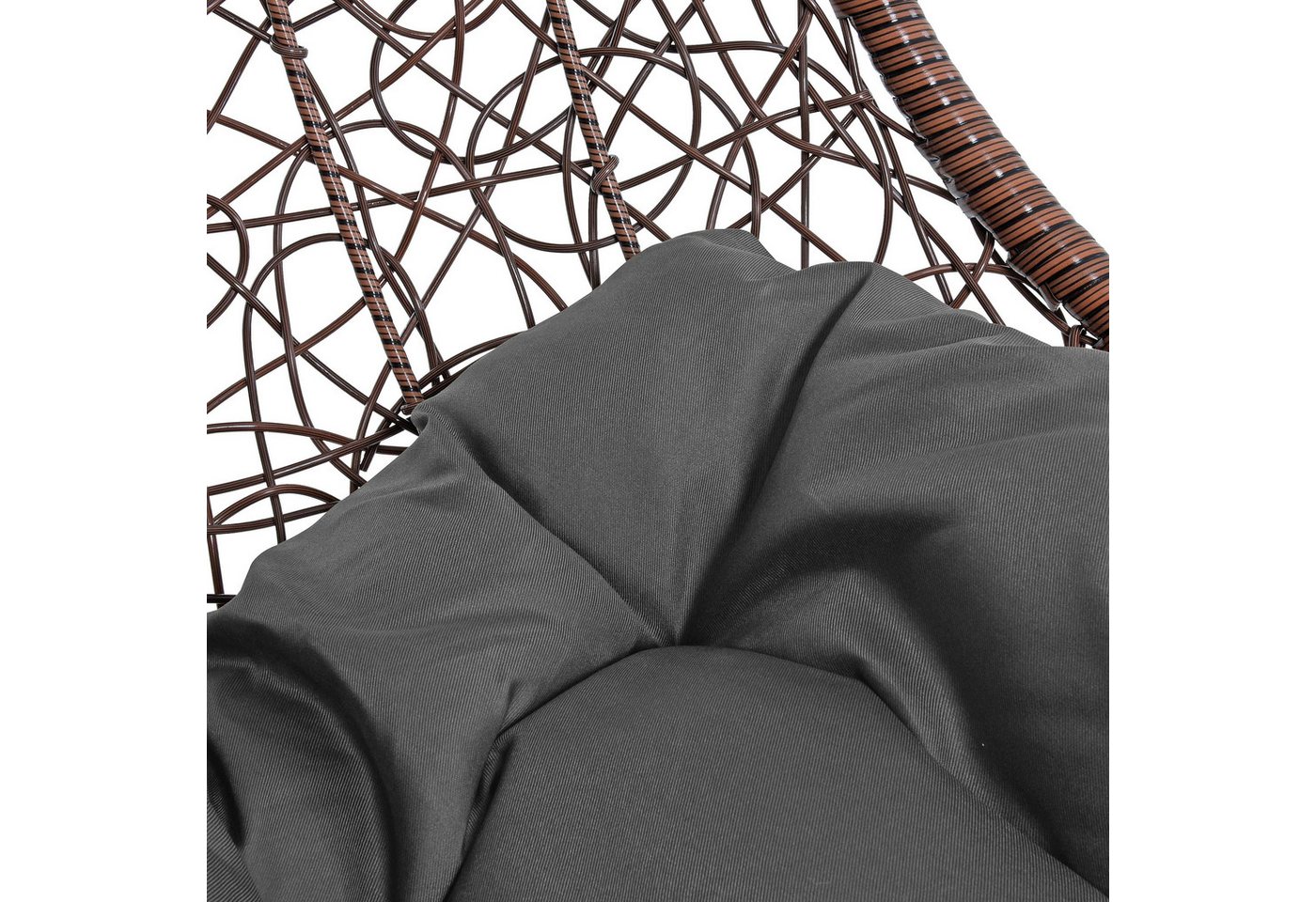 ESTEXO Sessel Hängesessel Polyrattan Hängekorb mit Gestell Hängestuhl Hängeschauke – Bild 5 von 5