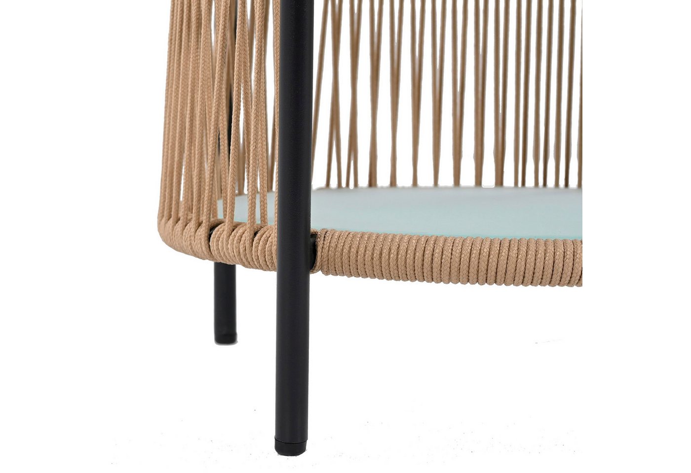 ESTEXO Sitzgruppe Balkonset Gartenset Bistro Set Gartenmöbel Set Outdoor Rope Beige – Bild 3 von 5