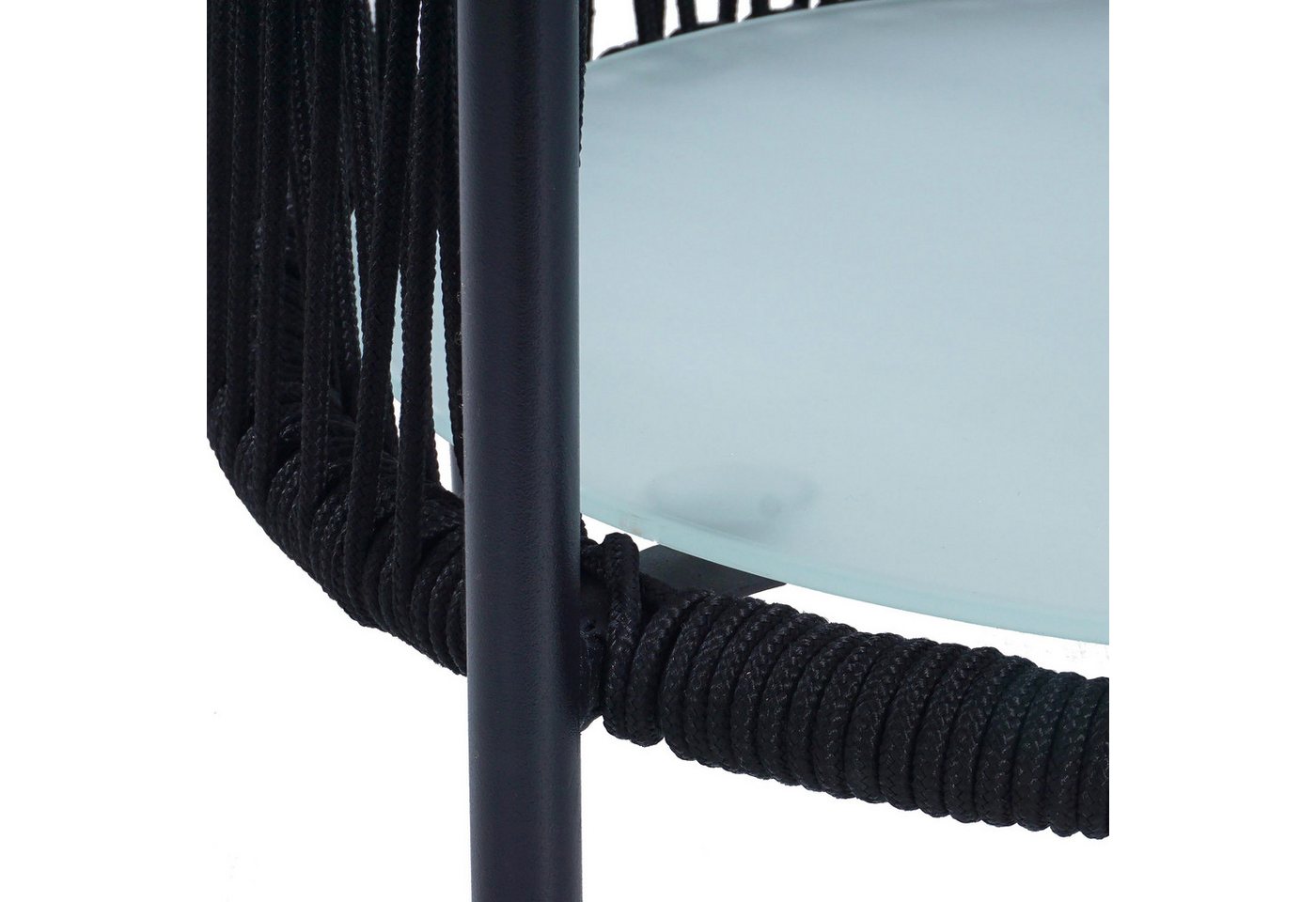 ESTEXO Sitzgruppe Balkonset Gartenset Bistro Set Gartenmöbel Set Outdoor Rope Schwarz – Bild 3 von 5