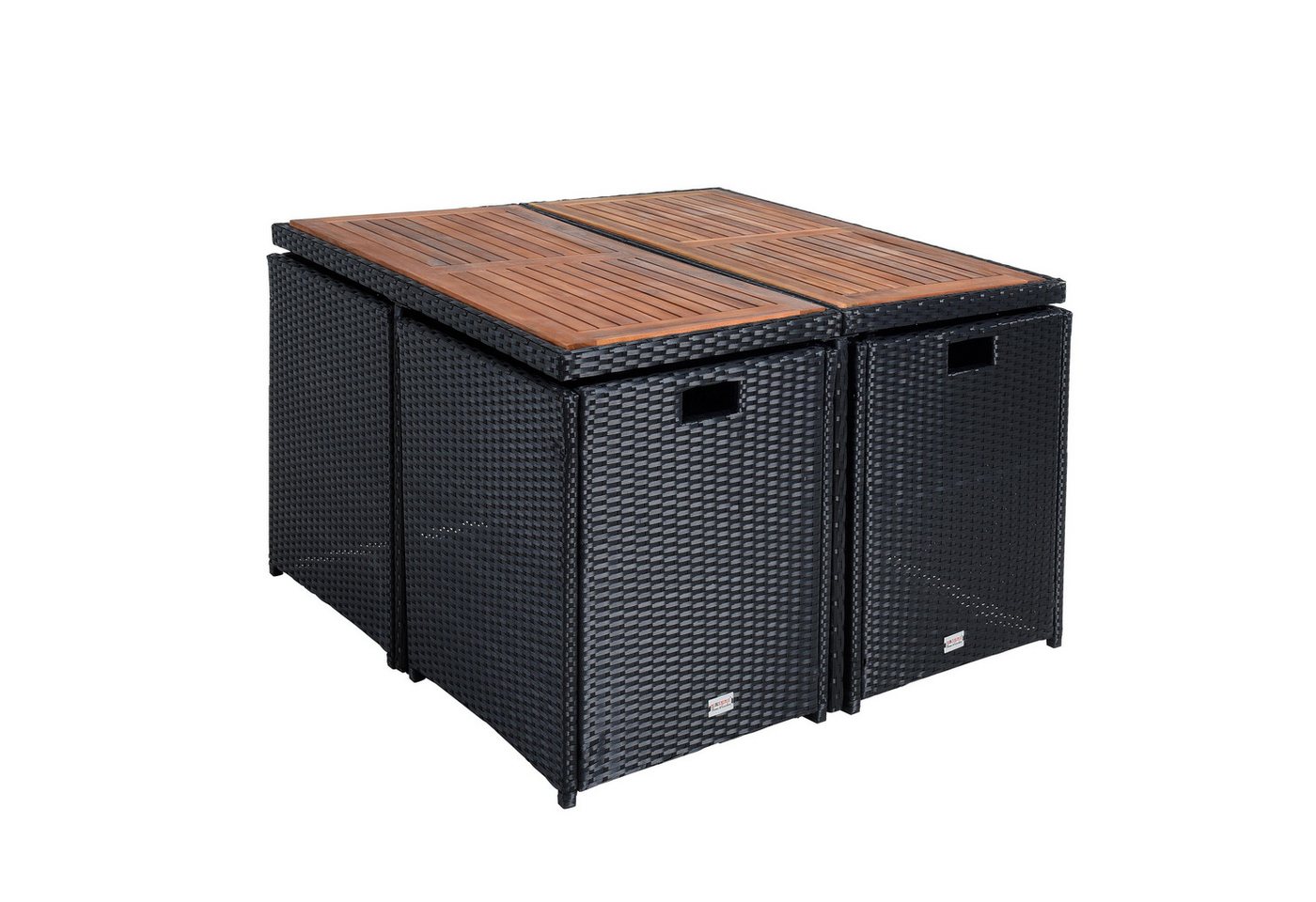 ESTEXO Sitzgruppe Polyrattan Gartenmöbel Set Rattanmöbel 8 Personen Gartenset Schwarz – Bild 2 von 5