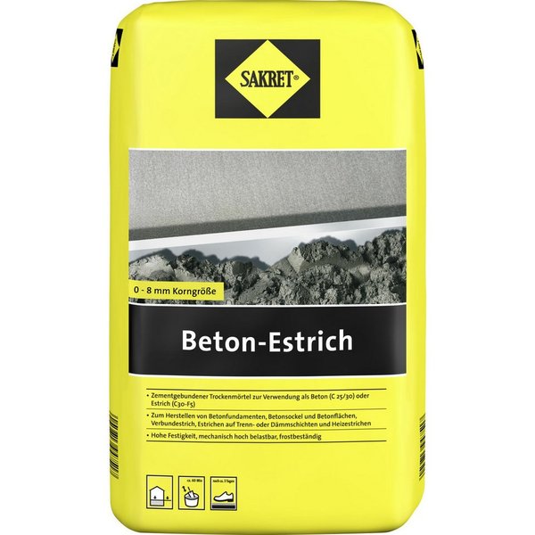 Sakret Estrich SAKRET Beton-Estrich 10 kg Sack grau 8,0 mm