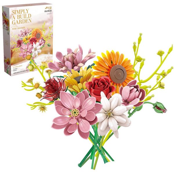 Esun Blumensträuße Bausteine Blume Set, Blumen und Pflanzen Serie 520 St. Spielbausteine, (Set, 520 St., Komplettset), Home Deko Flower Muttertag Geburtstag Val