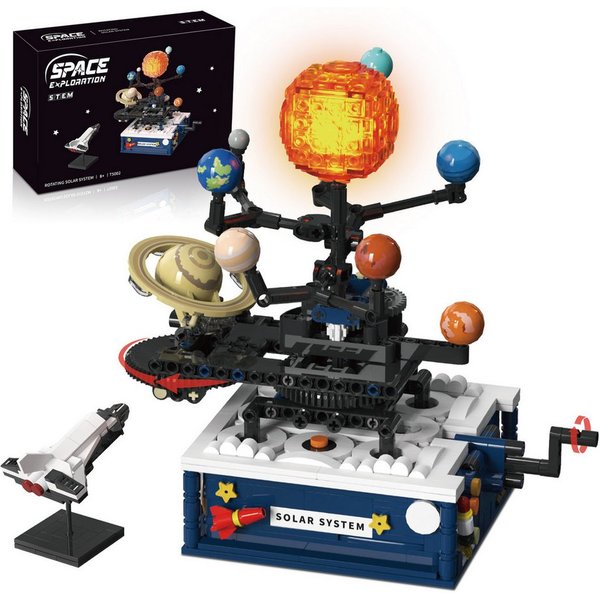 Esun Drehbares Sonnensystem Bauspielzeug, 775 Stück Weltraumforschung Spielbausteine, (Set, 775 St., Komplettset), Bauklötze Set für Kinder 8+ Jahre alt Spielze