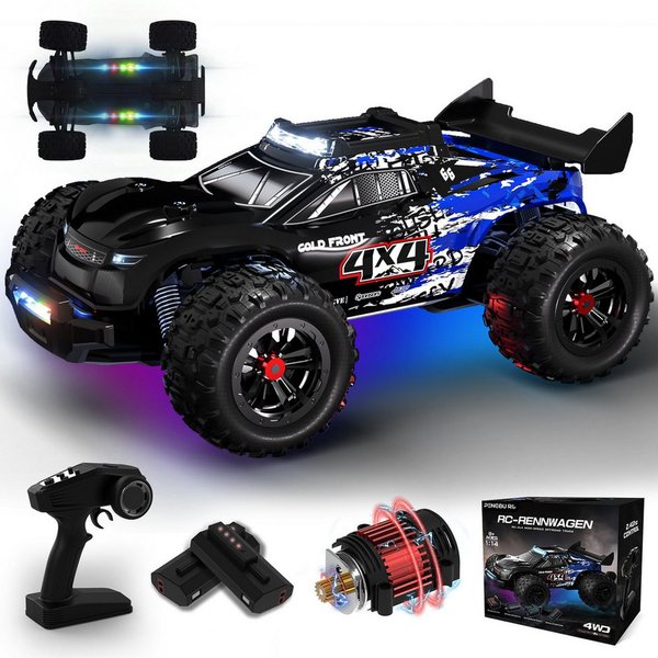 Esun RC-Auto Ferngesteuertes Auto ab 8 9 Jahre, 1:14 RC Drift Car 4WD 30/40 km/h (Set, Komplettset), RC Car mit LED, RC buggy Spielzeug ab 8 9 10 jahre