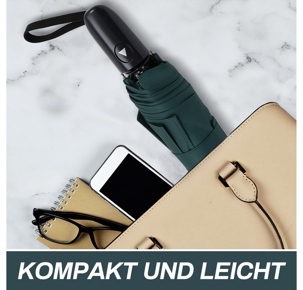 Esun Taschenregenschirm Regenschirm, Umbrella Schirm mit Farbwechsel Regen Taschenschirm, Sonnenschirm, Schirm Klein, Taschenschirm Faltbar – Bild 5 von 5