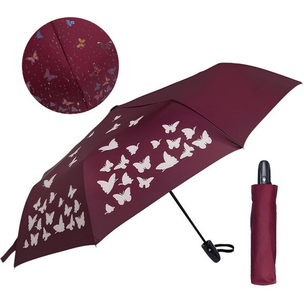 Esun Taschenregenschirm Regenschirm, Umbrella Schirm mit Farbwechsel Regen Taschenschirm, Sonnenschirm, Schirm Klein, Taschenschirm Faltbar