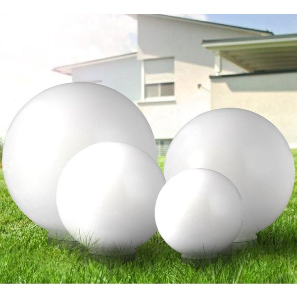 etc-shop LED Gartenleuchte, LED-Leuchtmittel fest verbaut, 4er Set Outdoor LED Solar Kugel Leuchte Deko Lampe IP44