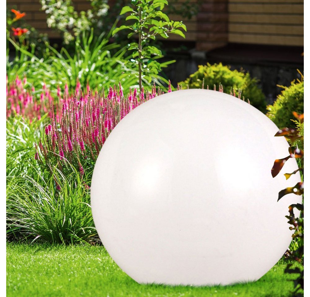etc-shop LED Gartenleuchte, LED-Leuchtmittel fest verbaut, 4er Set Outdoor LED Solar Kugel Leuchte Deko Lampe IP44 – Bild 5 von 5