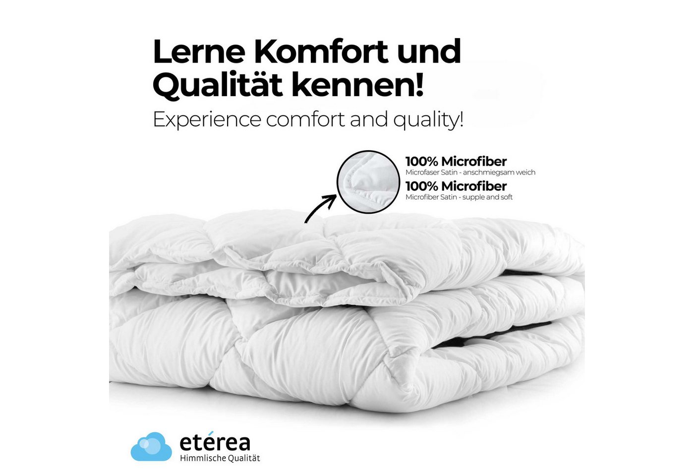 etérea Himmlische Qualität Microfaserbettdecke etérea Microfaser Steppdecke Frieda, Füllung: 100% Hohlfaser – Bild 3 von 5