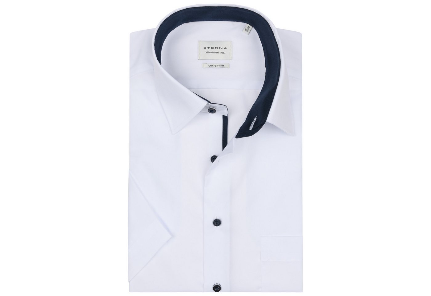 Eterna Kurzarmhemd Comfort Fit, 100 % Baumwolle Bügelfrei, Knitterfrei – Bild 2 von 4