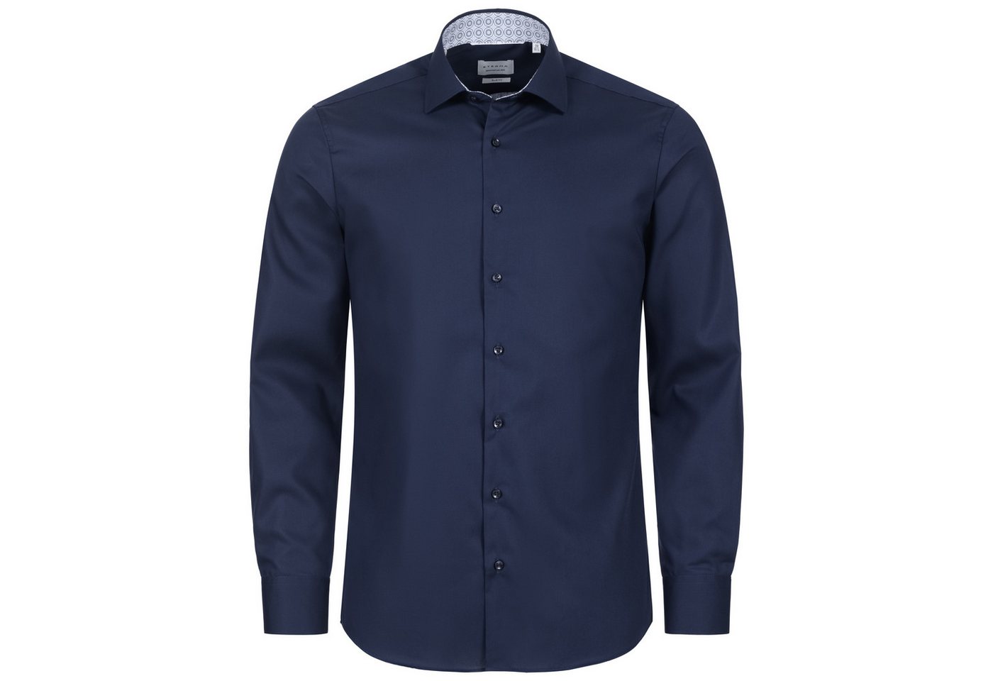 Eterna Langarmhemd Slim Fit, Marine, Bügelfrei, Dynamic Cotton™, Kentkragen – Bild 4 von 5