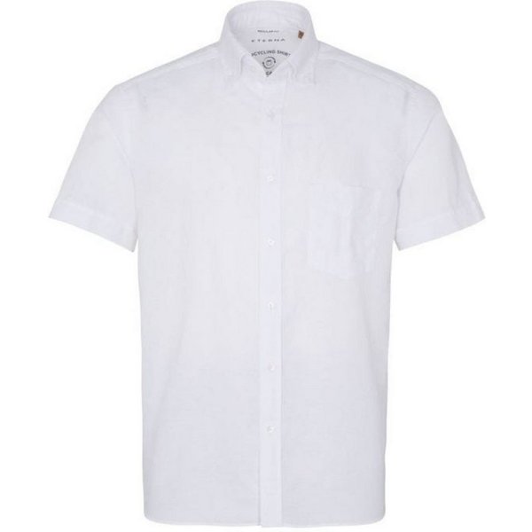 Eterna Leinenhemd 2450-WS9B, kurzarm Hemd, Regular fit, Upcycling Shirt unifarben easy iron