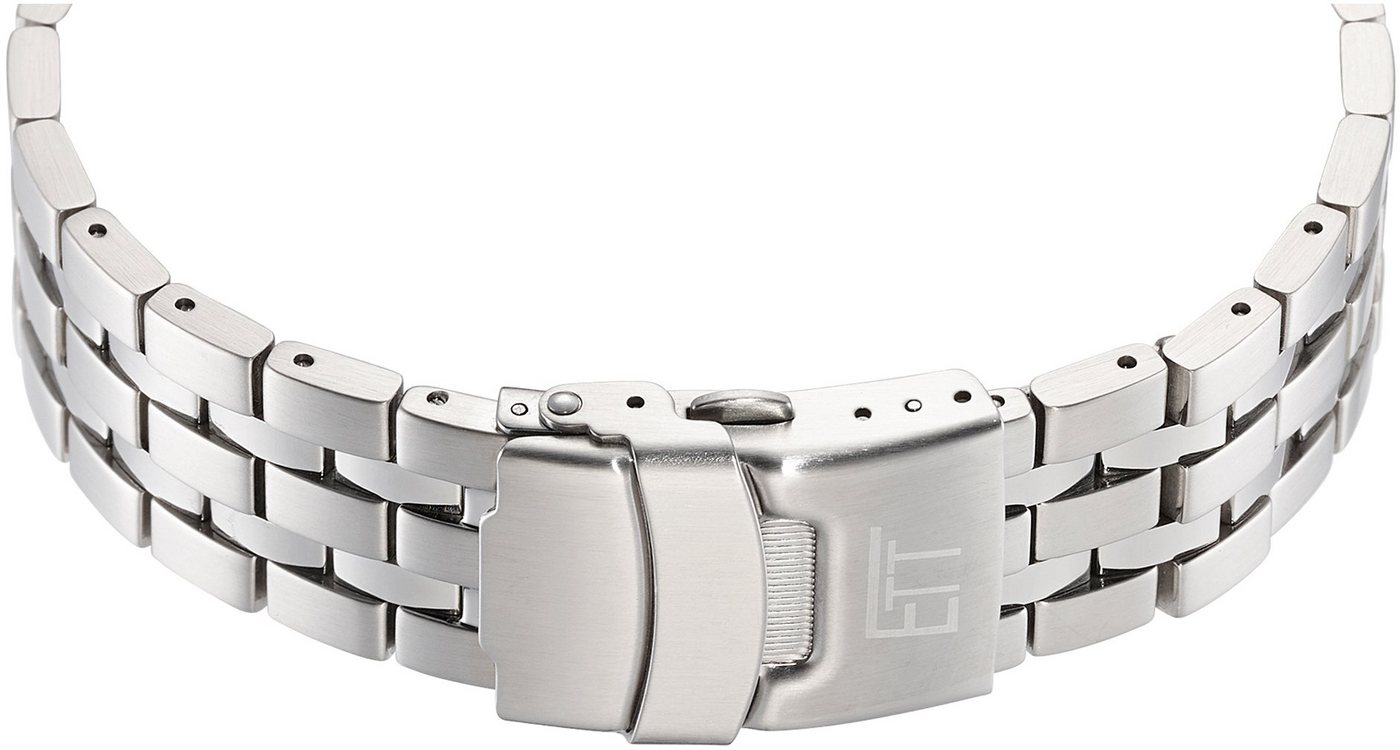 ETT Funk-Multifunktionsuhr Professional WorldTimer EGS-11552-31M, Armbanduhr, Herrenuhr, Stoppfunktion, Datum, Solar, Edelstahlarmband – Bild 3 von 3