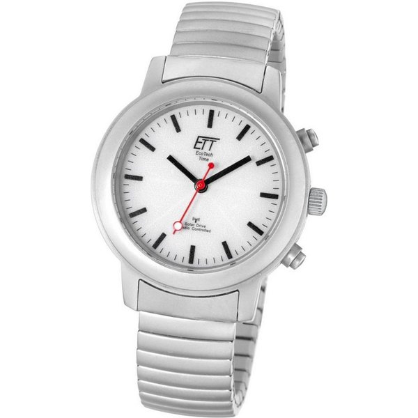 ETT Funkuhr Basic ELS-11188-11M, Armbanduhr, Damenuhr, Solar, Flexband, Zugband