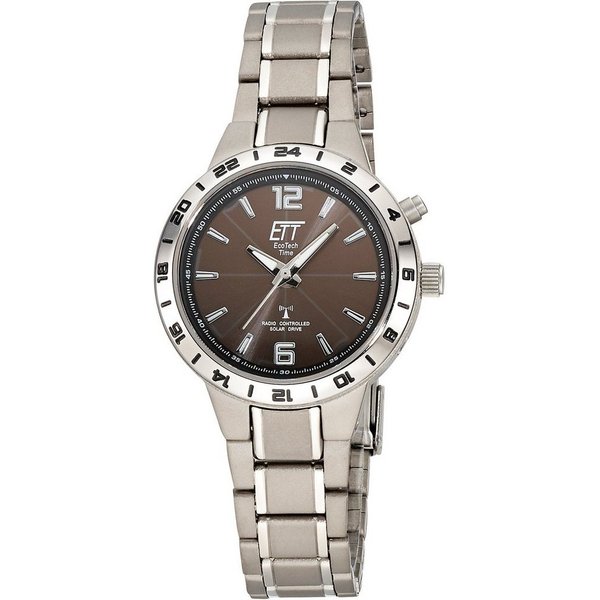 ETT Funkuhr Titan Basic ELT-11446-21M, Armbanduhr, Damenuhr, Solar, Titan