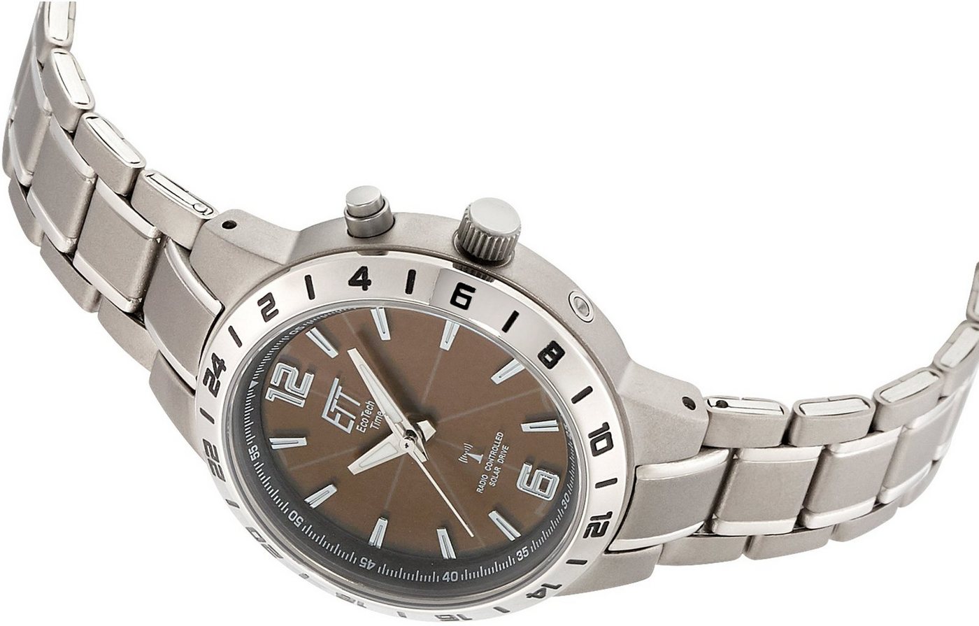 ETT Funkuhr Titan Basic ELT-11446-21M, Armbanduhr, Damenuhr, Solar, Titan – Bild 2 von 2