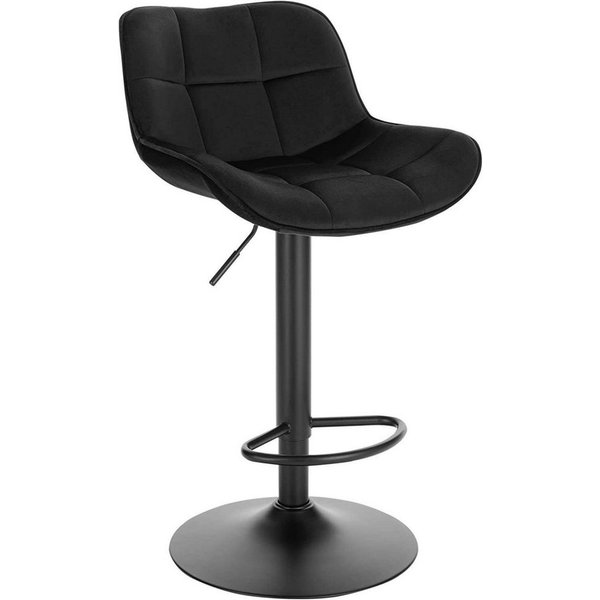 EUGAD Barhocker (1 St), Samtbezug höhenverstellbar 360° drehbar aus Metall
