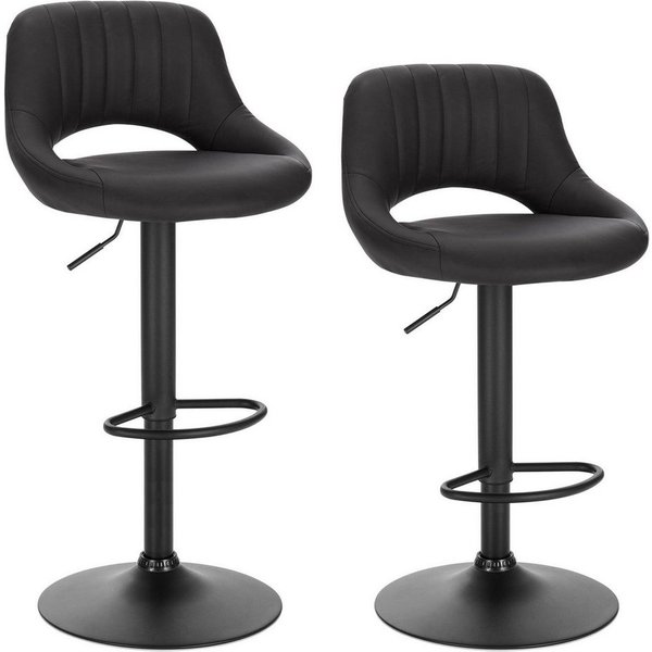 EUGAD Barhocker (2 St), aus Kunstleder und Stahl stufenlos höhenverstellbar