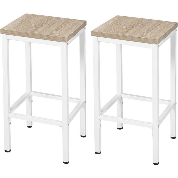 EUGAD Barhocker (Set, 2 St), industriell Barstuhl mit Fußstütze aus Holzwerkstoff