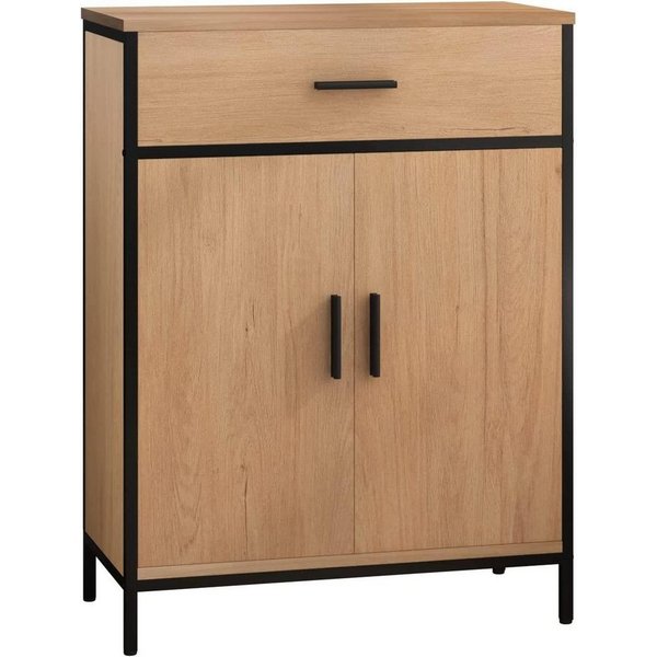 EUGAD Beistellschrank mit verstellbarem Regal, 1 Schublade 2 Türen 60x80x30cm