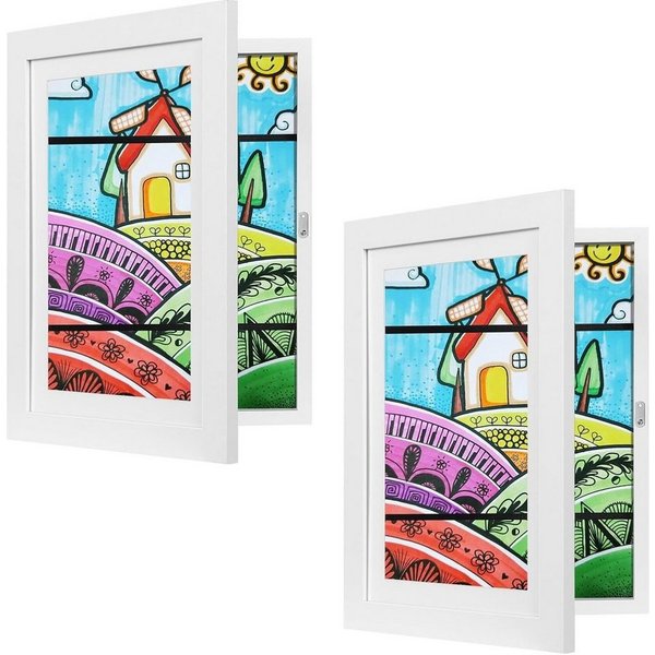 EUGAD Bilderrahmen-Set, (2 St), 3D Bilderrahmen zum Befüllen, A4 Objektrahmen