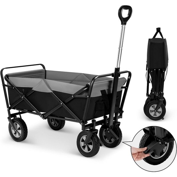 EUGAD Bollerwagen (1-tlg), faltbar, 100 L Transportwagen, verstellbarer Griff
