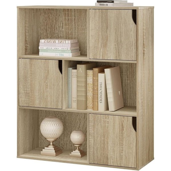EUGAD Bücherregal, 1-tlg., Würfelregal mit Türen aus Holzwerkstoff
