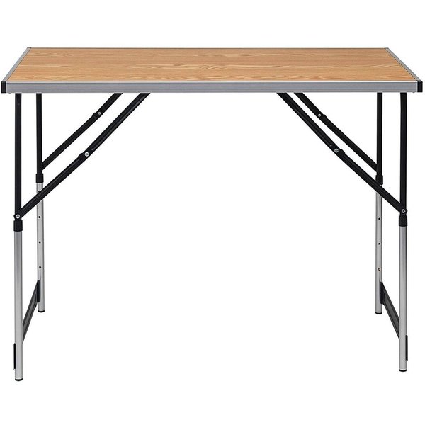 EUGAD Campingtisch (1-St), höhenverstellbar klappbar aus MDF, Aluminium Stahl