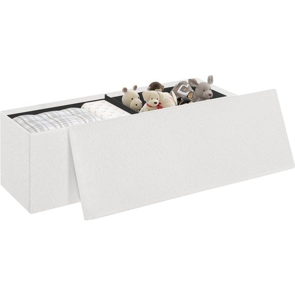 EUGAD Sitzbank (1-St), mit Stauraum, Teddystoff-Bezug, 200 kg belastbar