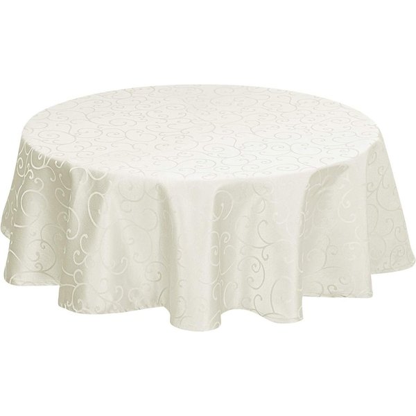 EUGAD Tischdecke (1-tlg), Damast Ornamente, mit Saum, Abwaschbar und Bügelfrei