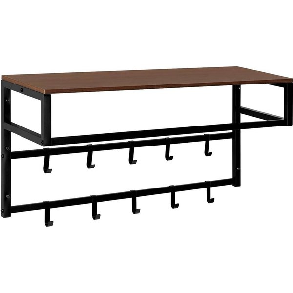 EUGAD Wandgarderobe (1 St), mit Ablage 10 Haken, 80x41x30 cm