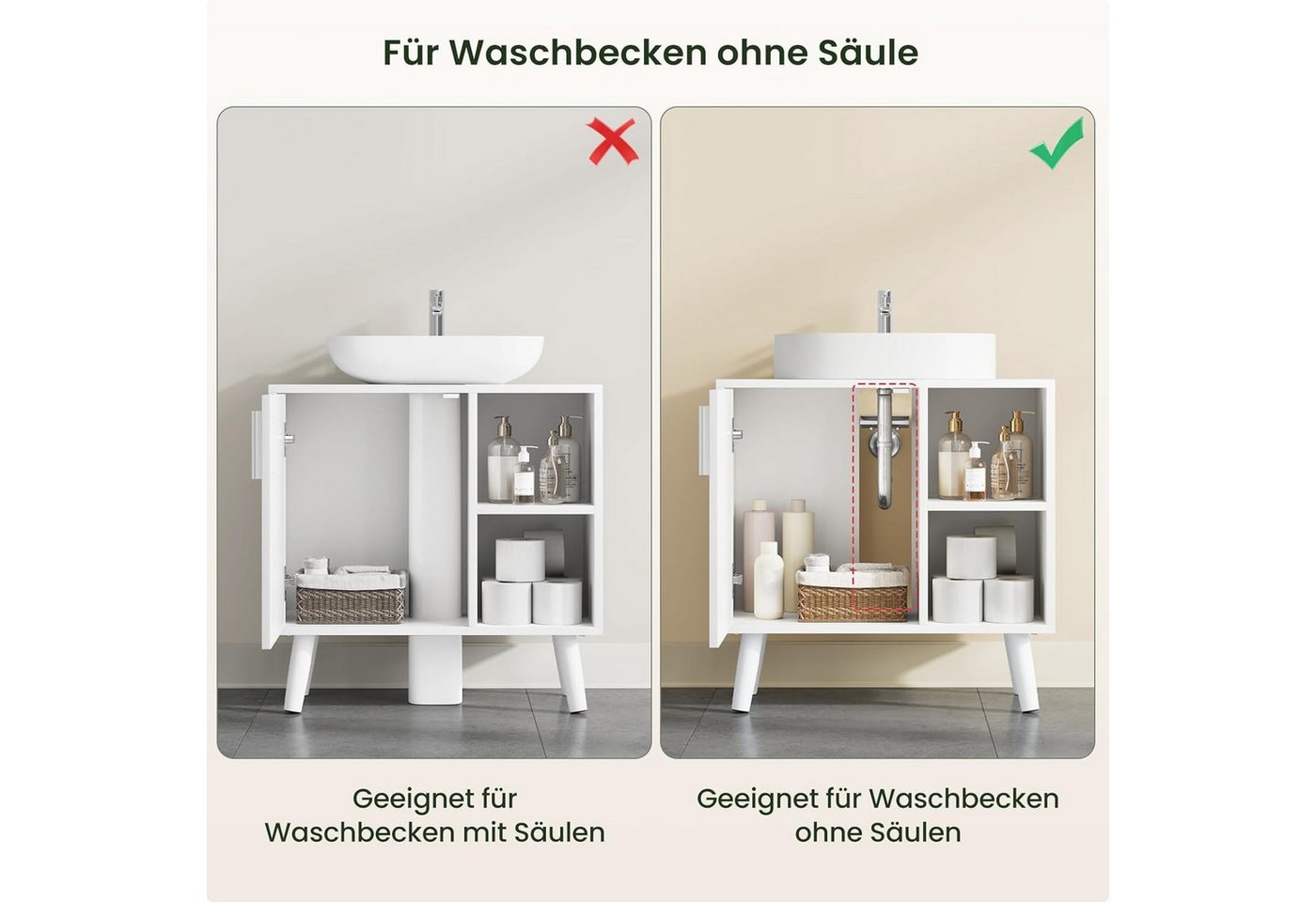 EUGAD Waschbeckenunterschrank (1-St) – Bild 5 von 5