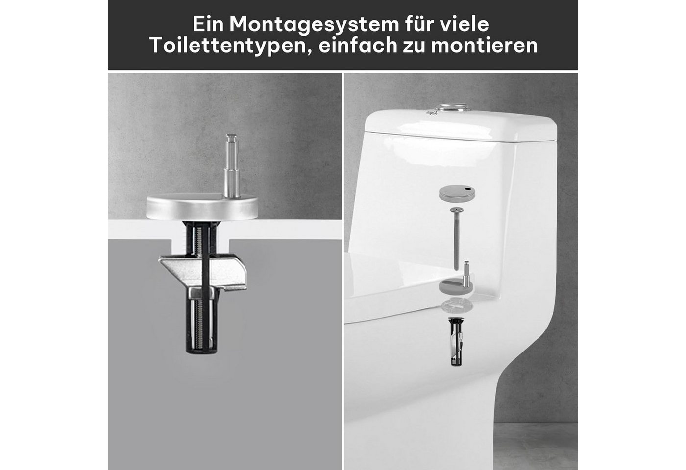 EUGAD WC-Sitz (1-St), Toilettendeckel Klodeckel mit Absenkautomatik – Bild 4 von 5