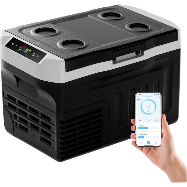 EUHOMY Elektrische Kühlbox Kompressor Kühlbox -20℃~20℃, 12V Auto-Kühlschrank, mit APP-Steuerung, 21 l, Energieeffizient, Niedriger Geräuschpegel, Verstellbare R