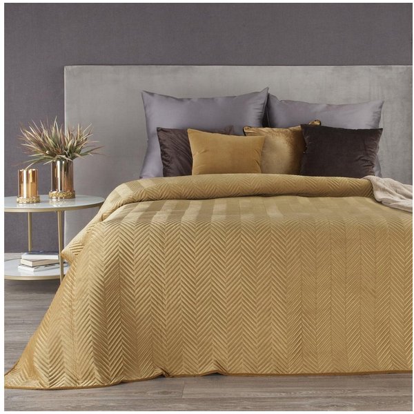 Eurofirany Bettüberwurf SOFIA zweiseitige Steppdecke hochwertige Allzweckdecke L XL XXL, Elegante Tagesdecke Velvet Sesseldecke Sofadecke Überwurf Samt