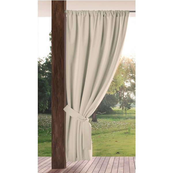 Eurofirany Outdoorvorhang GARDEN, wasserdichter Terrassenvorhang (1 St), Stangendurchzug, Lichtschutz, Polyester, für Pavillon, Pergola & Balkon, wetterfest, UV