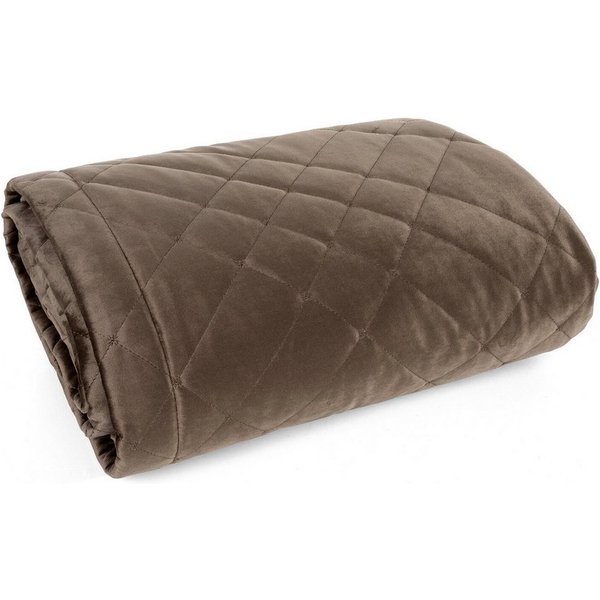 Eurofirany Tagesdecke RIA, Elegante Tagesdecke Velvet Sesseldecke Sofadecke Überwurf Samt