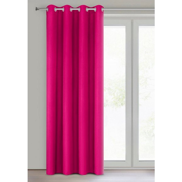 Eurofirany Vorhang Einfarbiger Vorhang – Blickdichter Stoff mit matter Oberfläche, Ösen, Satinbindung, pflegeleicht, 140 g/m² – 100 % Polyester